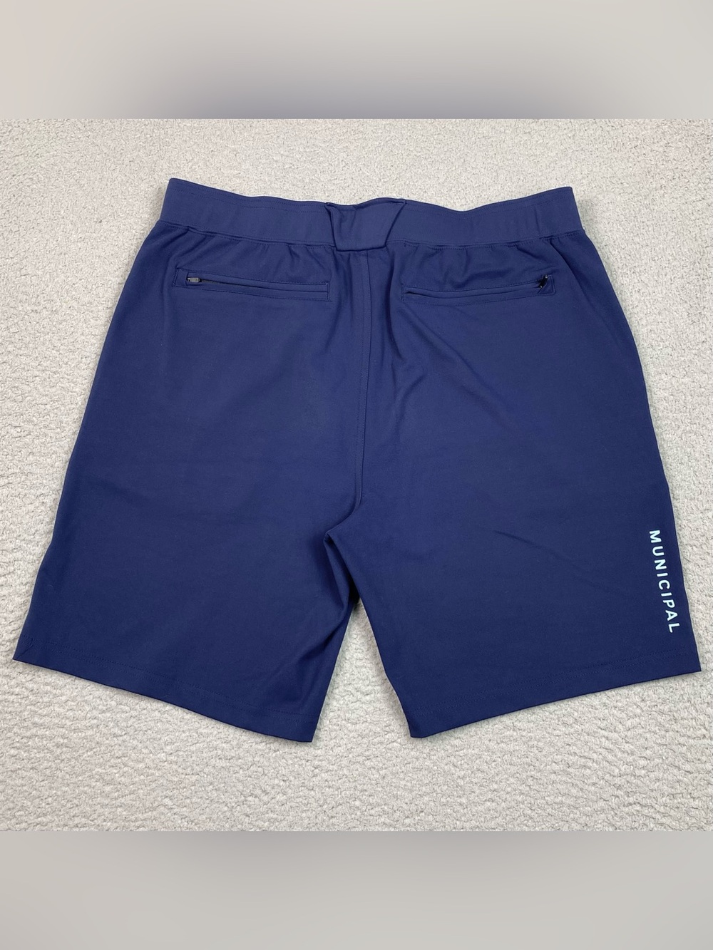 MUNICIPAL Gym Chino Shorts Mens Size L Sport Utility Gear Blue Athletic Workout - Picture 2 of 9